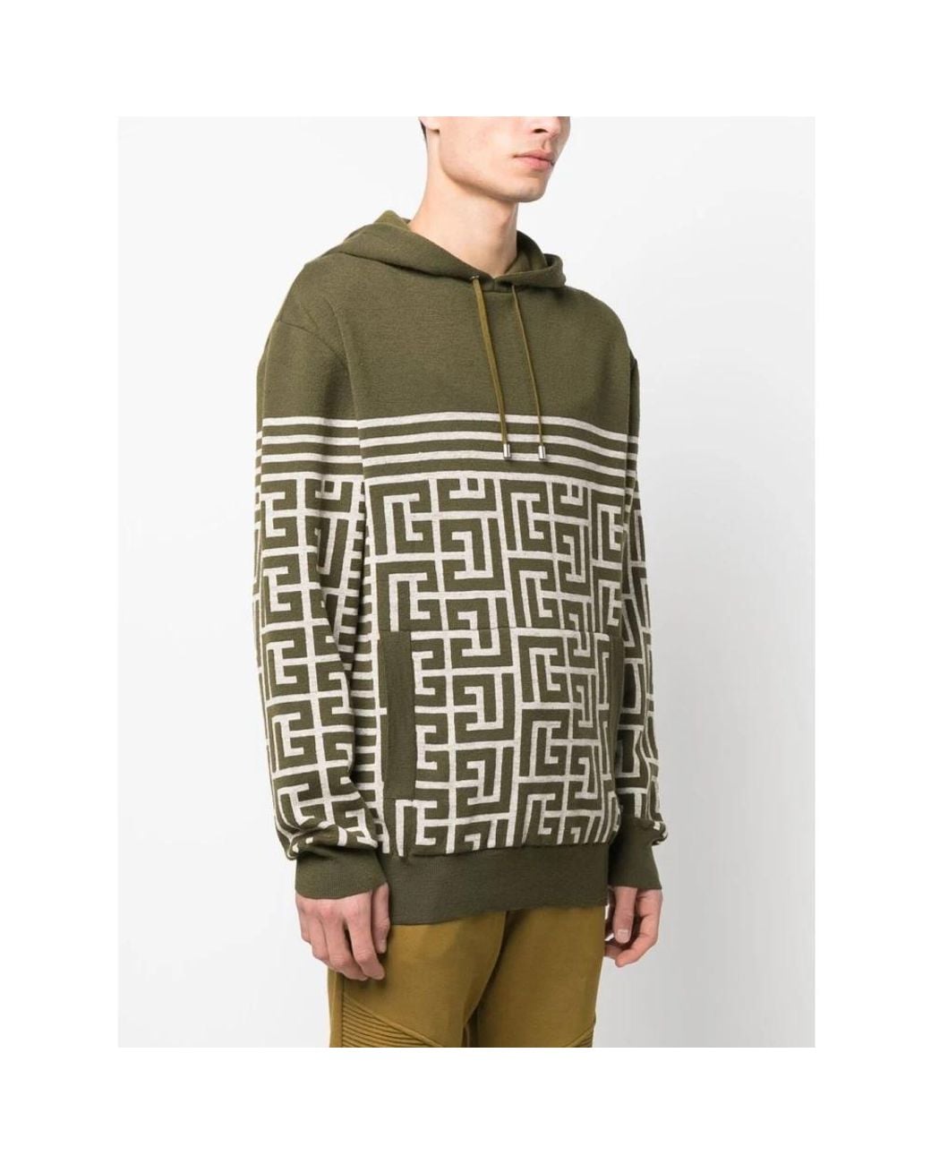 Balmain Green Hoodies for men