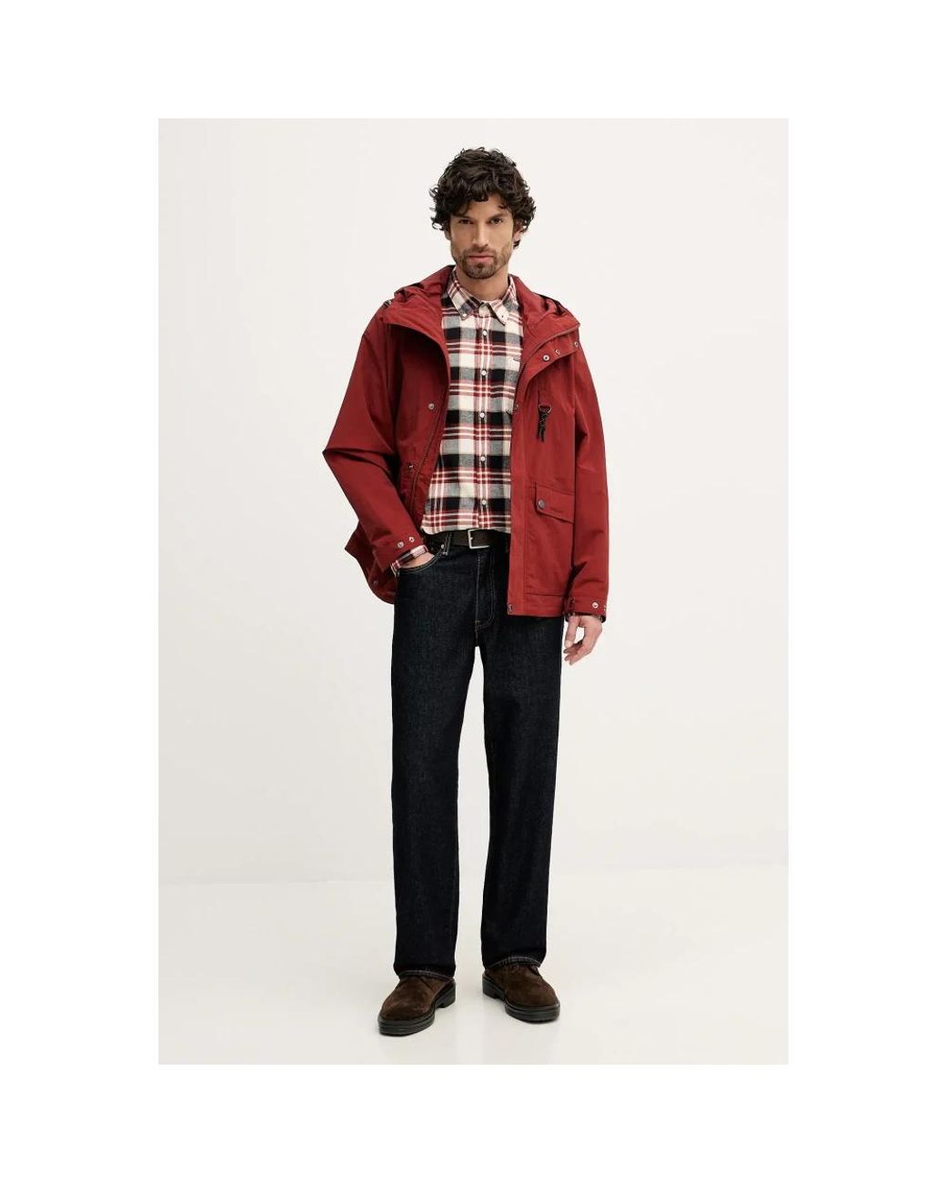 Light Jackets Barbour de hombre de color Red