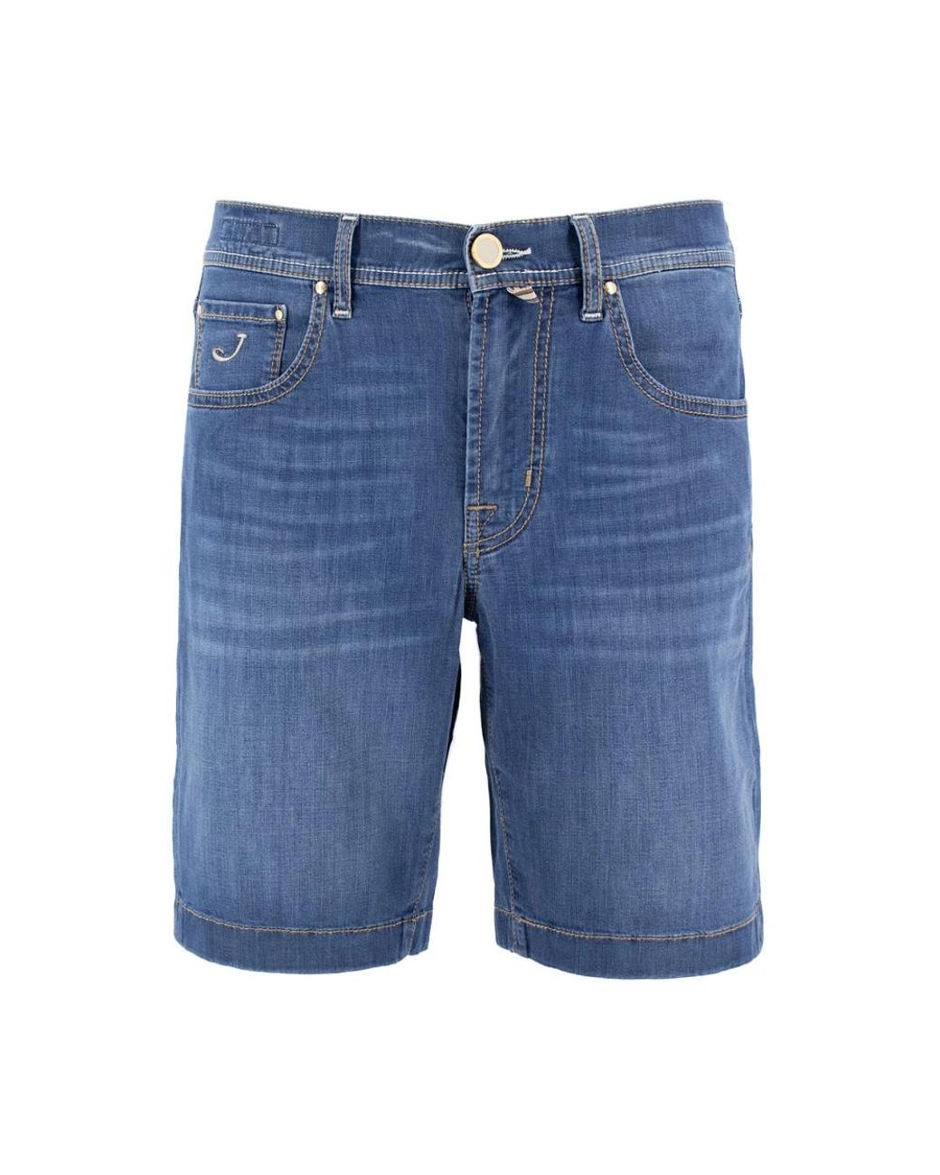 Jacob Cohen Blue Denim Shorts for men