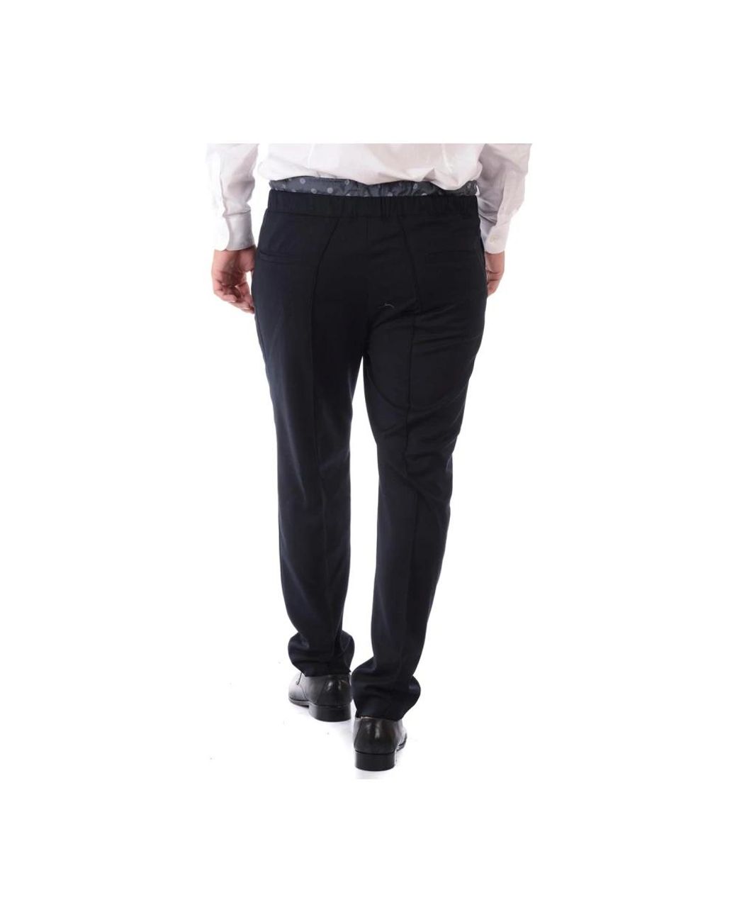 Daniele Alessandrini Black Slim-Fit Trousers for men