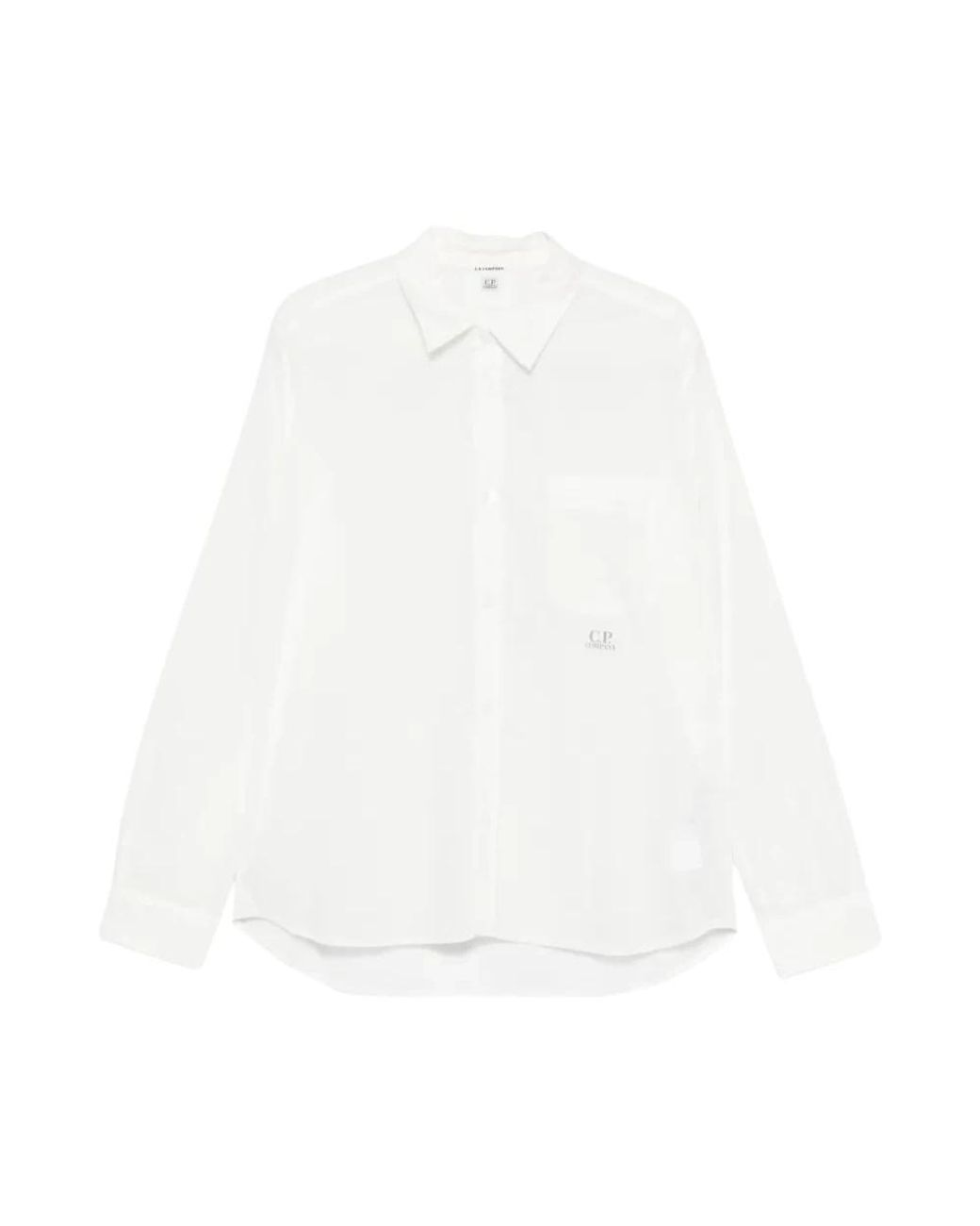 C P Company White Casual Shirts for men