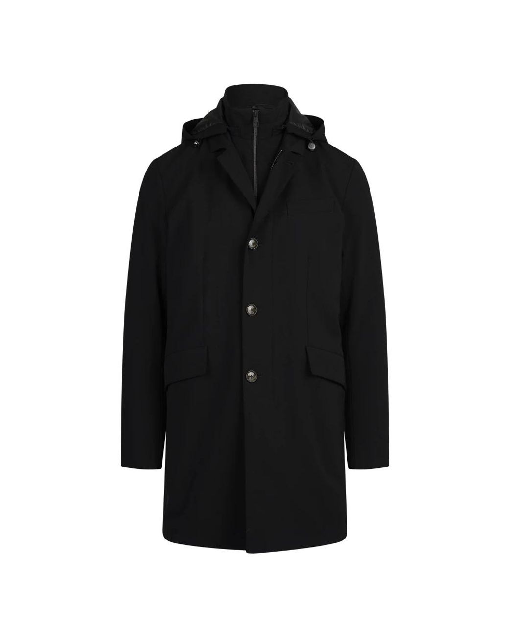 Montecore Gefütterter Mantel in Black für Herren