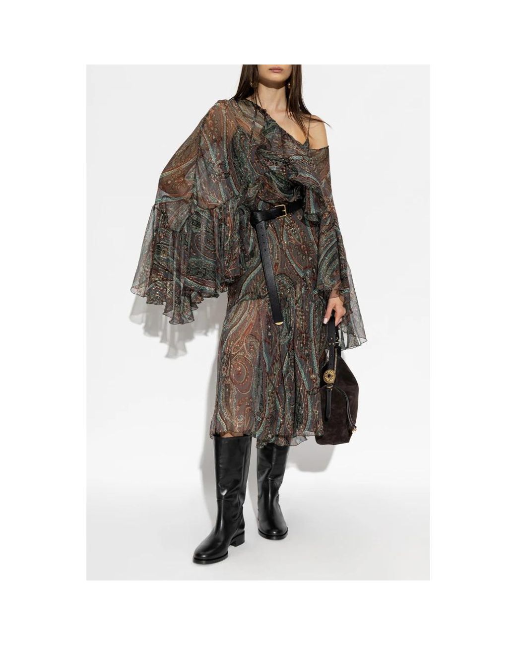 Midi Dresses Etro de color Gray