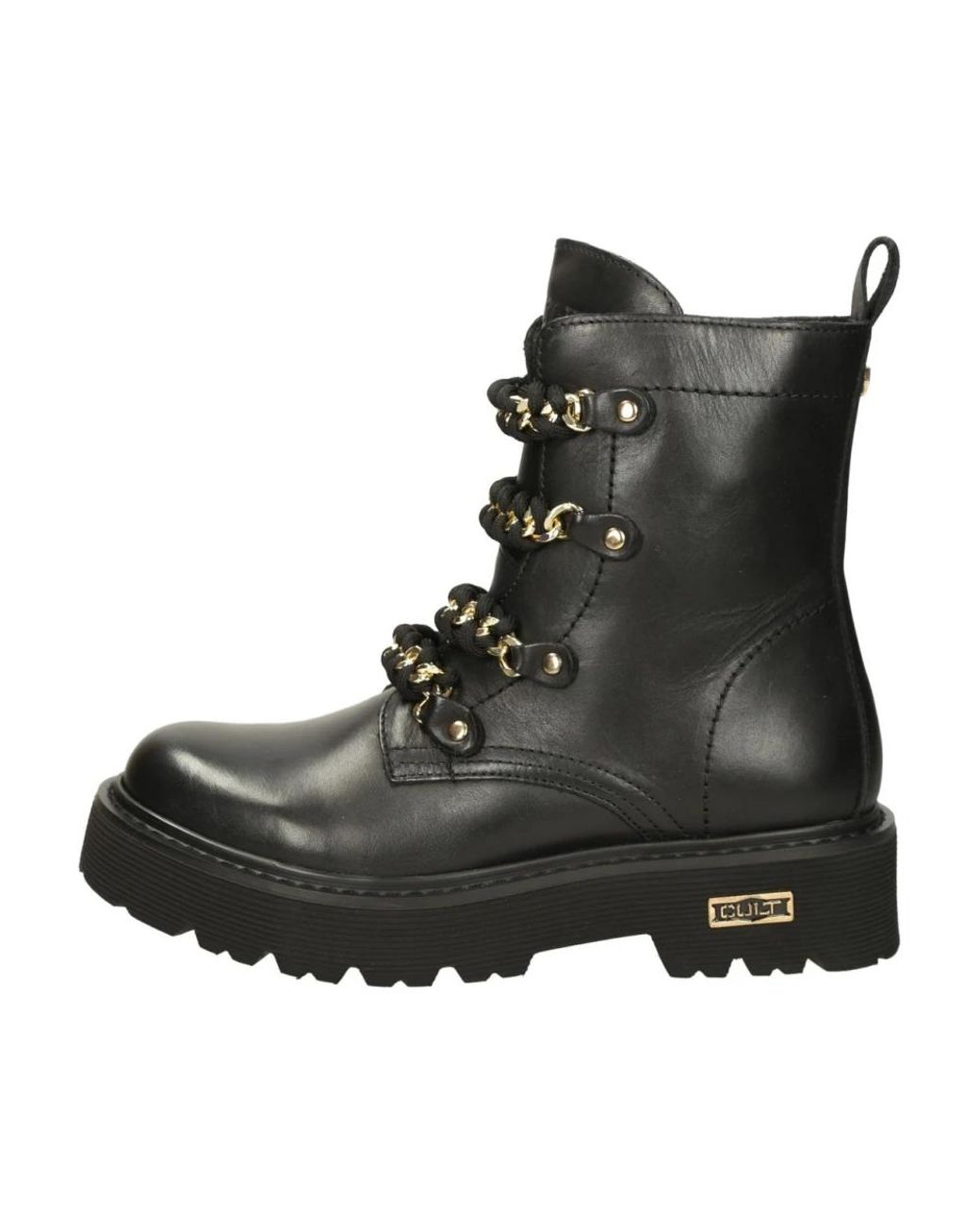 Cult Black Lace-Up Boots