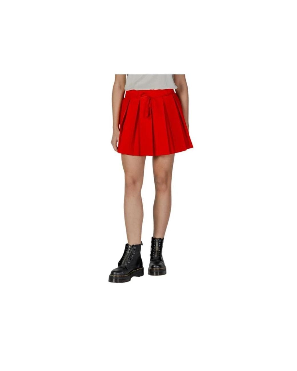 ONLY Red Faltenrock Mini