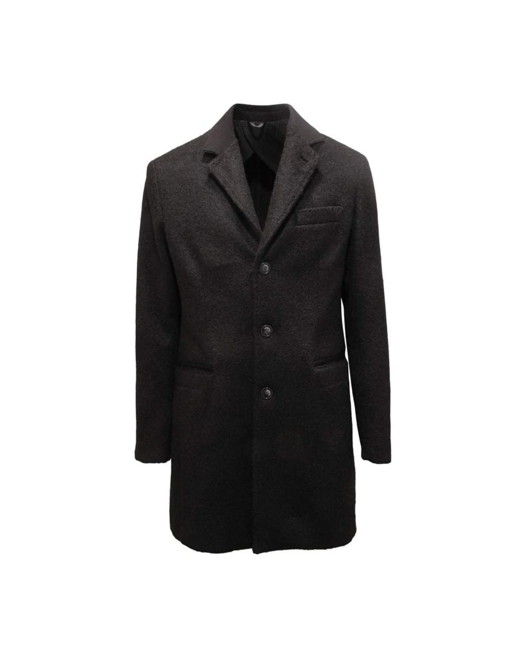 Imperial Black Single-Breasted Coats for men