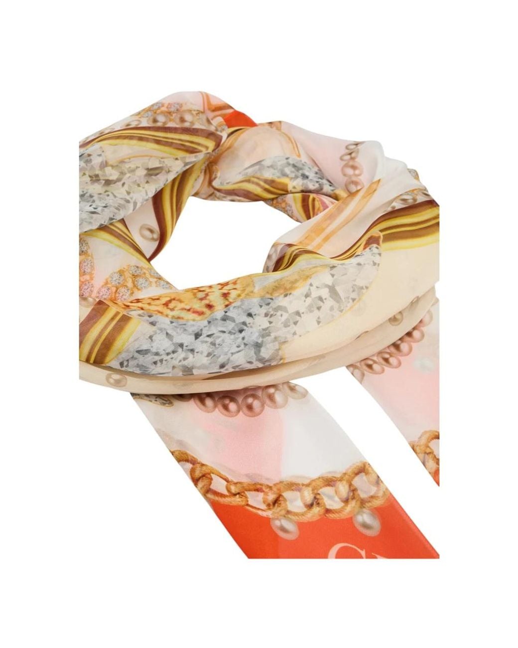 Guess Orange Silk Scarves
