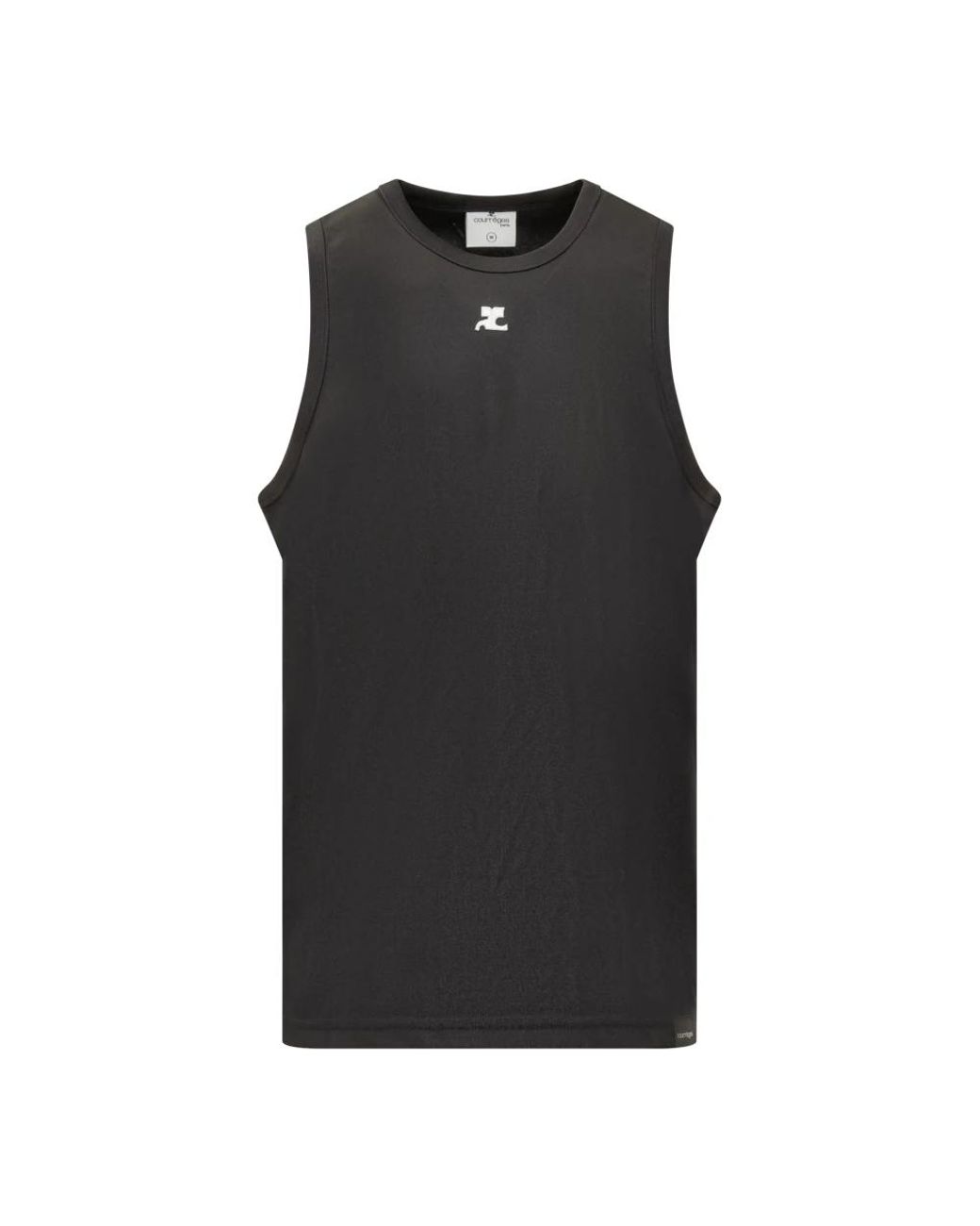 Courreges Black Sleeveless Tops for men