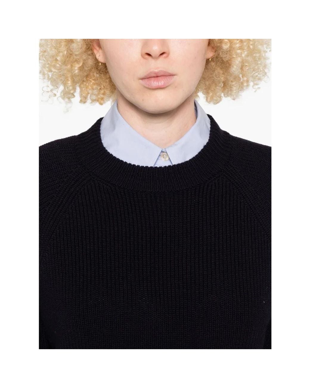 Forte_forte Black Round-Neck Knitwear