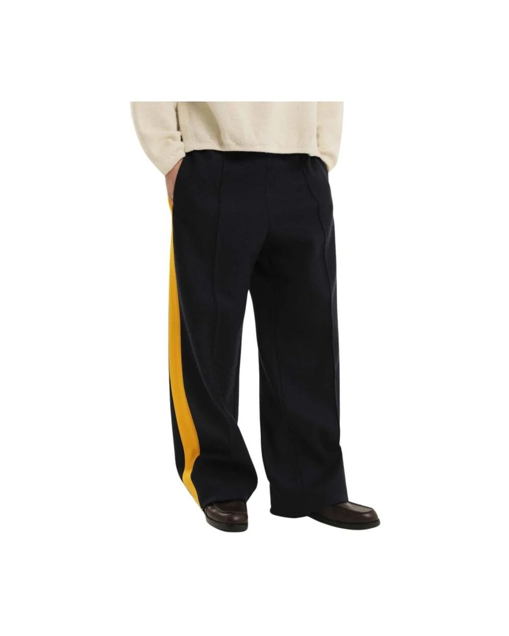 1989 STUDIO Broeken ,Blauw ,Blauwe Baggy Losse Broek in het Black voor heren
