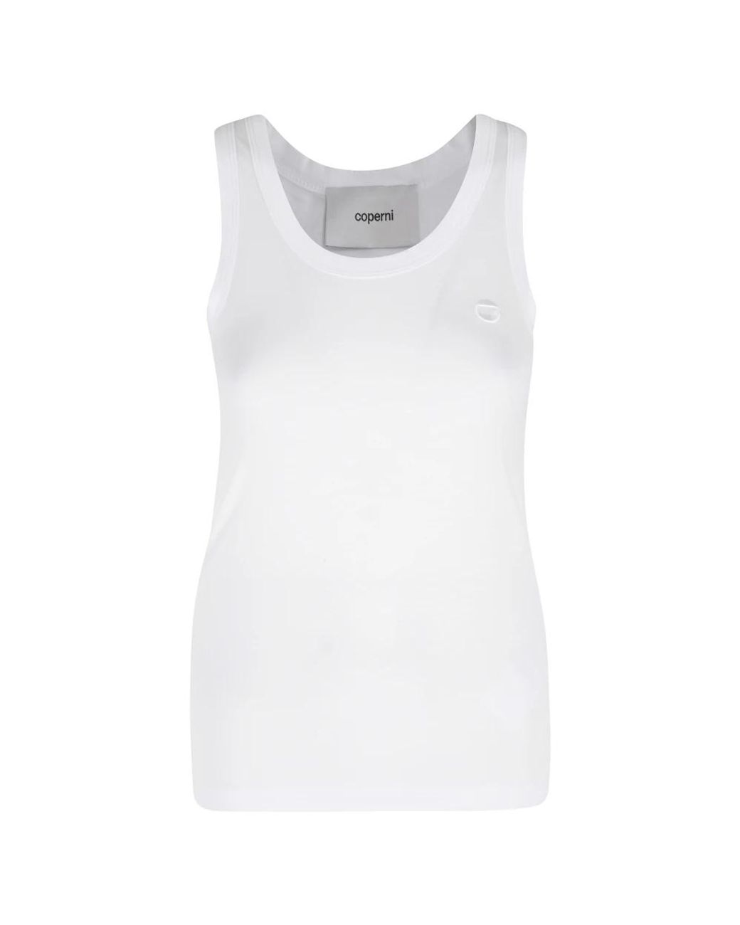 Coperni Lightweight Logo Tank Top in het White