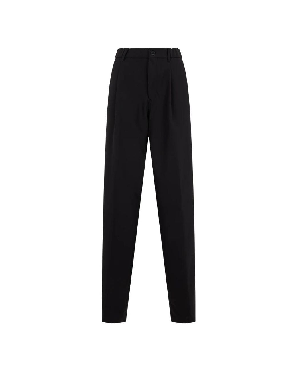 Slowear Black Straight Trousers for men