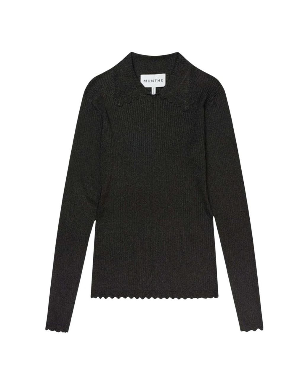 Munthe Black Round-Neck Knitwear
