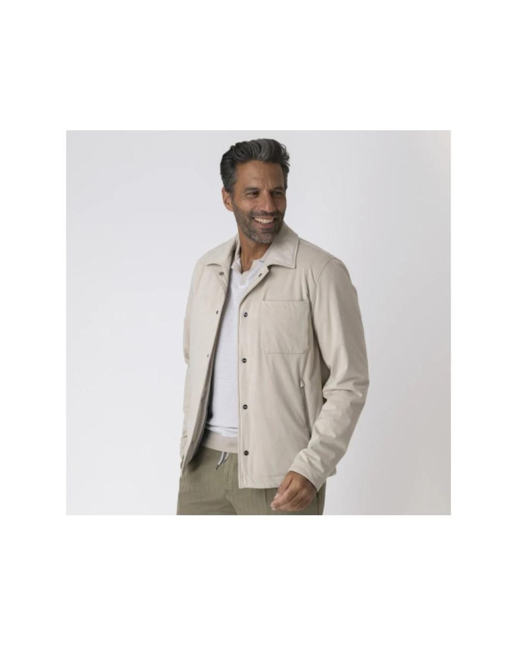 Light Jackets Herno de hombre de color Gray