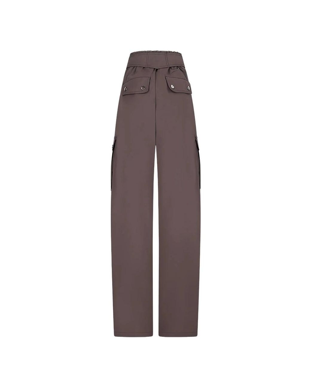 ANDAMANE Brown Straight Trousers