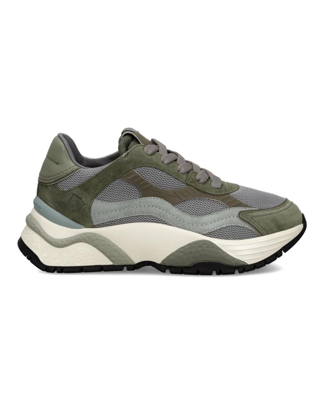 Philippe Model Schoenen ,Veelkleurig ,Katoen Sneakers Odeon Running in het Gray