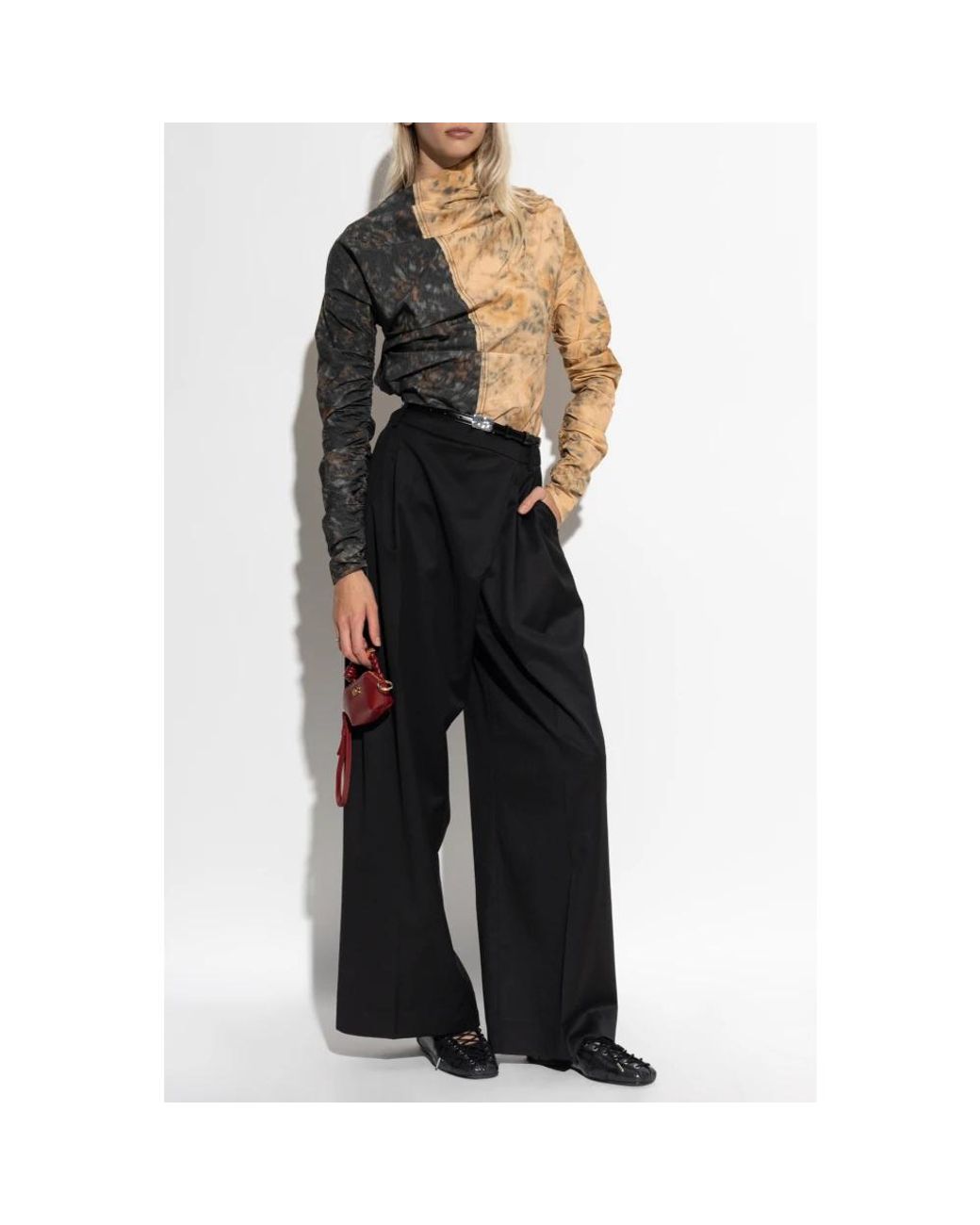 Blouses Ganni de color Black