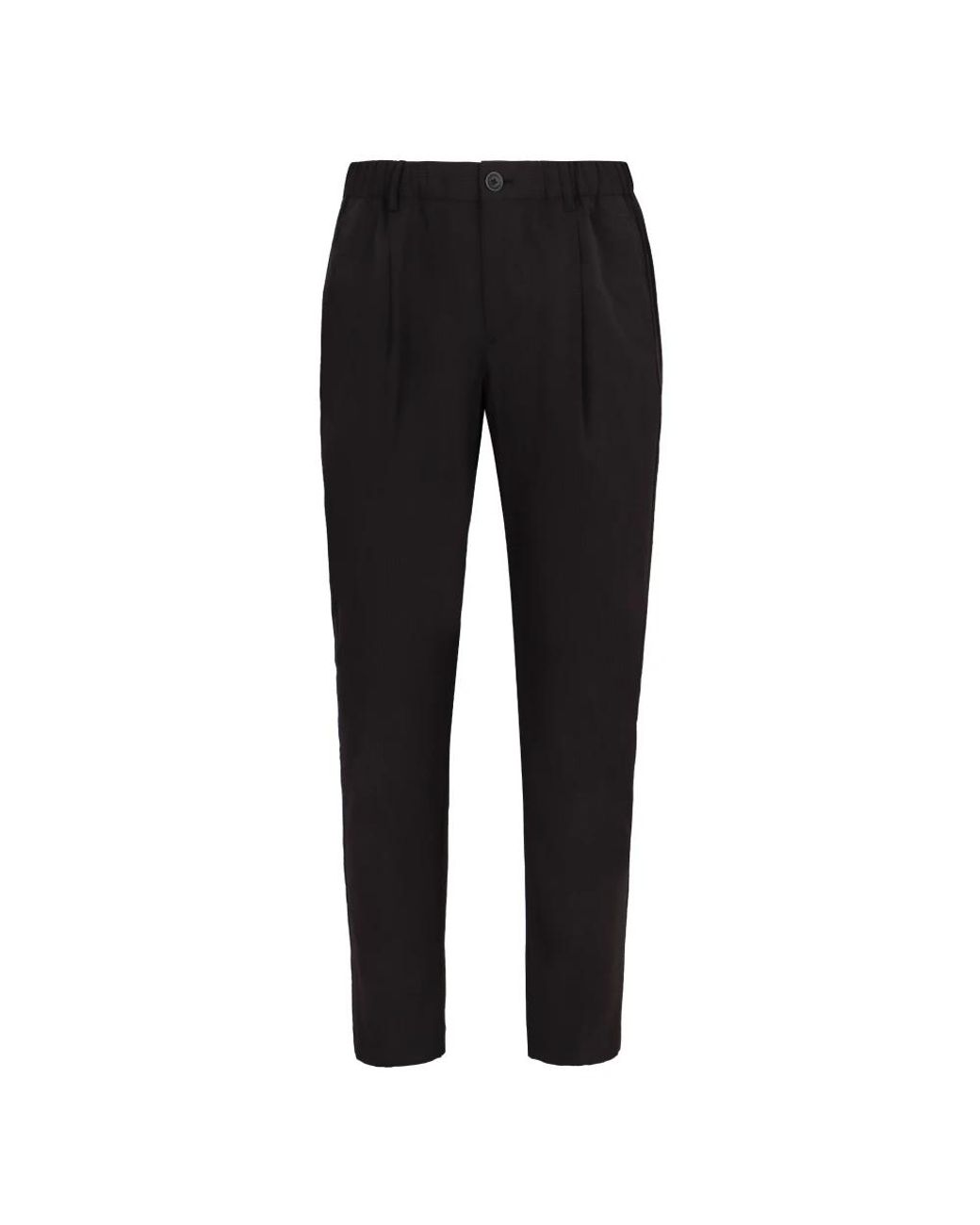 Herno Black Straight Trousers for men