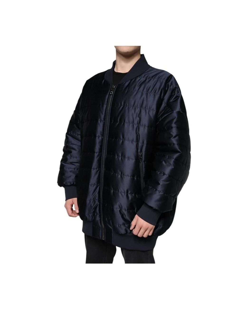 Dolce & Gabbana Blue Bomber Jackets for men