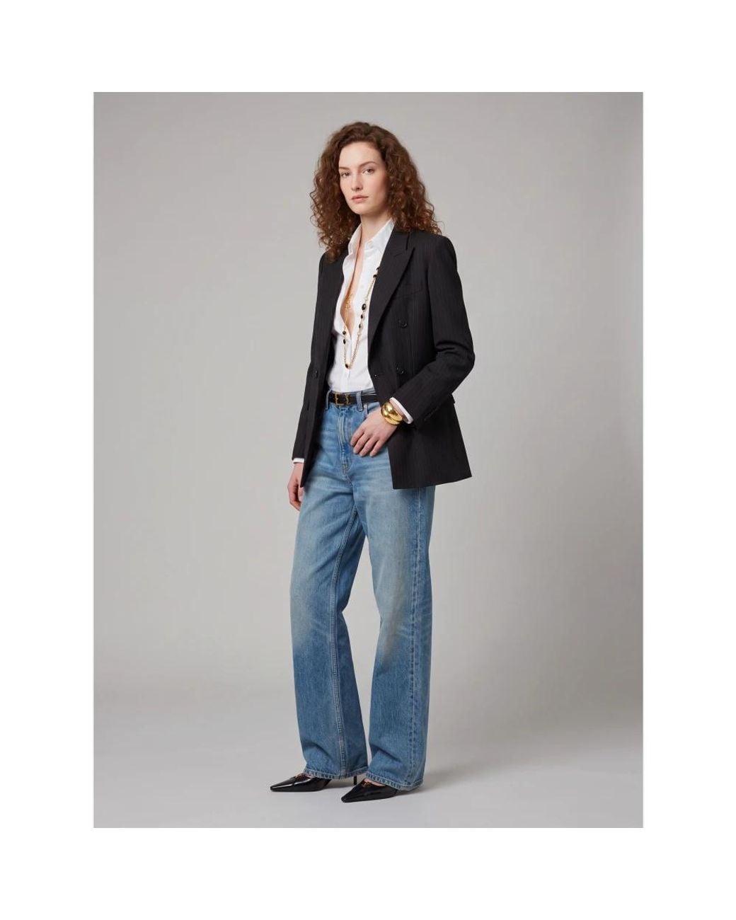 Blazers Saint Laurent de color Black