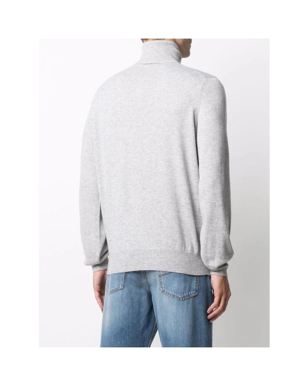 Brunello Cucinelli White Cashmere Knitwear for men