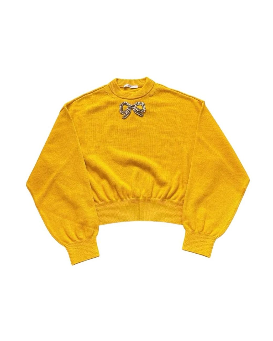 Givenchy Yellow Round-Neck Knitwear