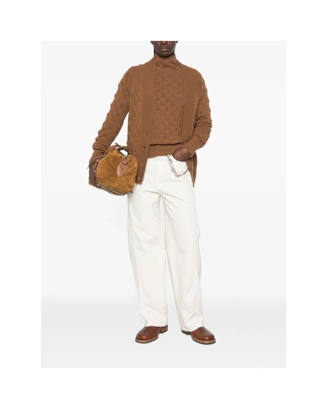 Ermanno Scervino Brown Cardigans