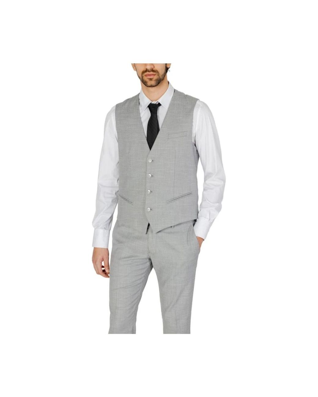 Antony Morato Gray Waistcoats for men