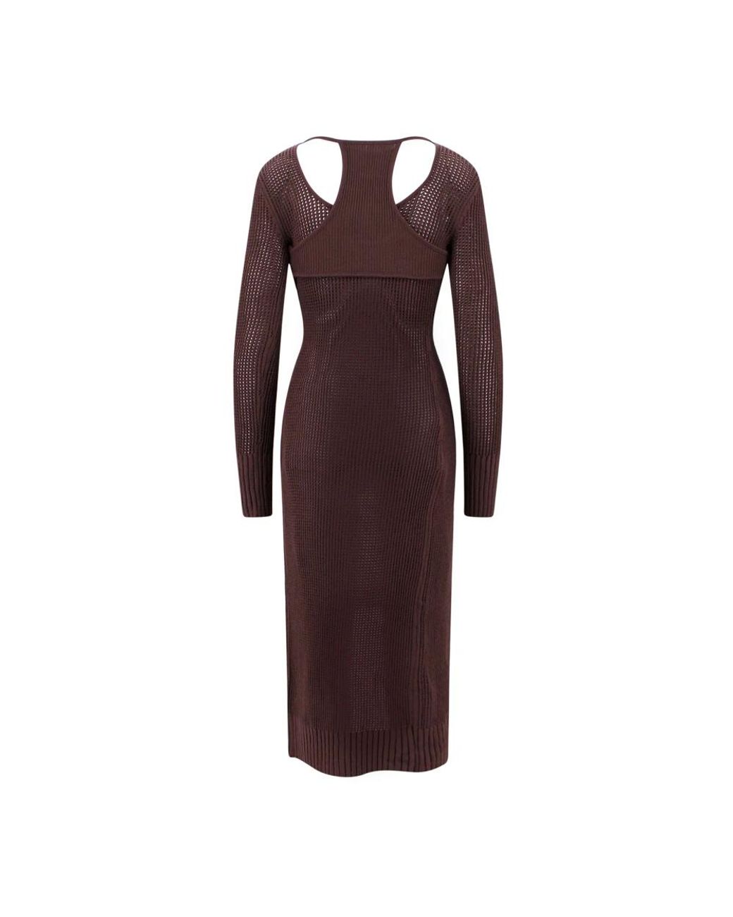 ANDREA ADAMO Brown Knitted Dresses