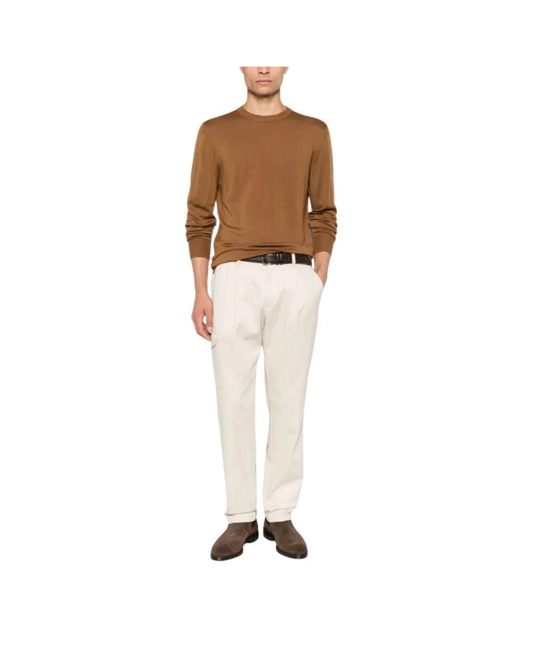 Canali Natural Round-Neck Knitwear for men