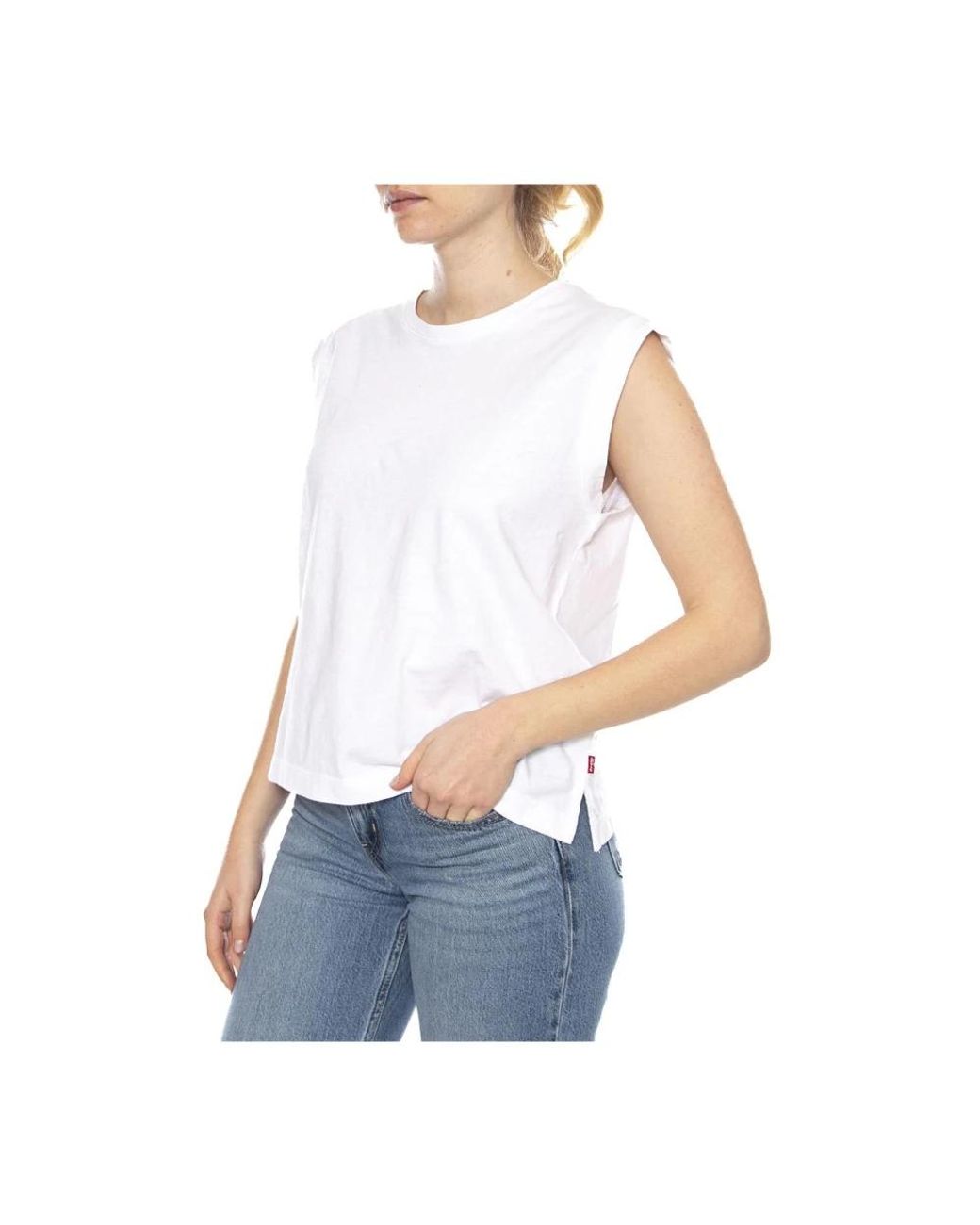 Sleeveless Tops Levi's de color White