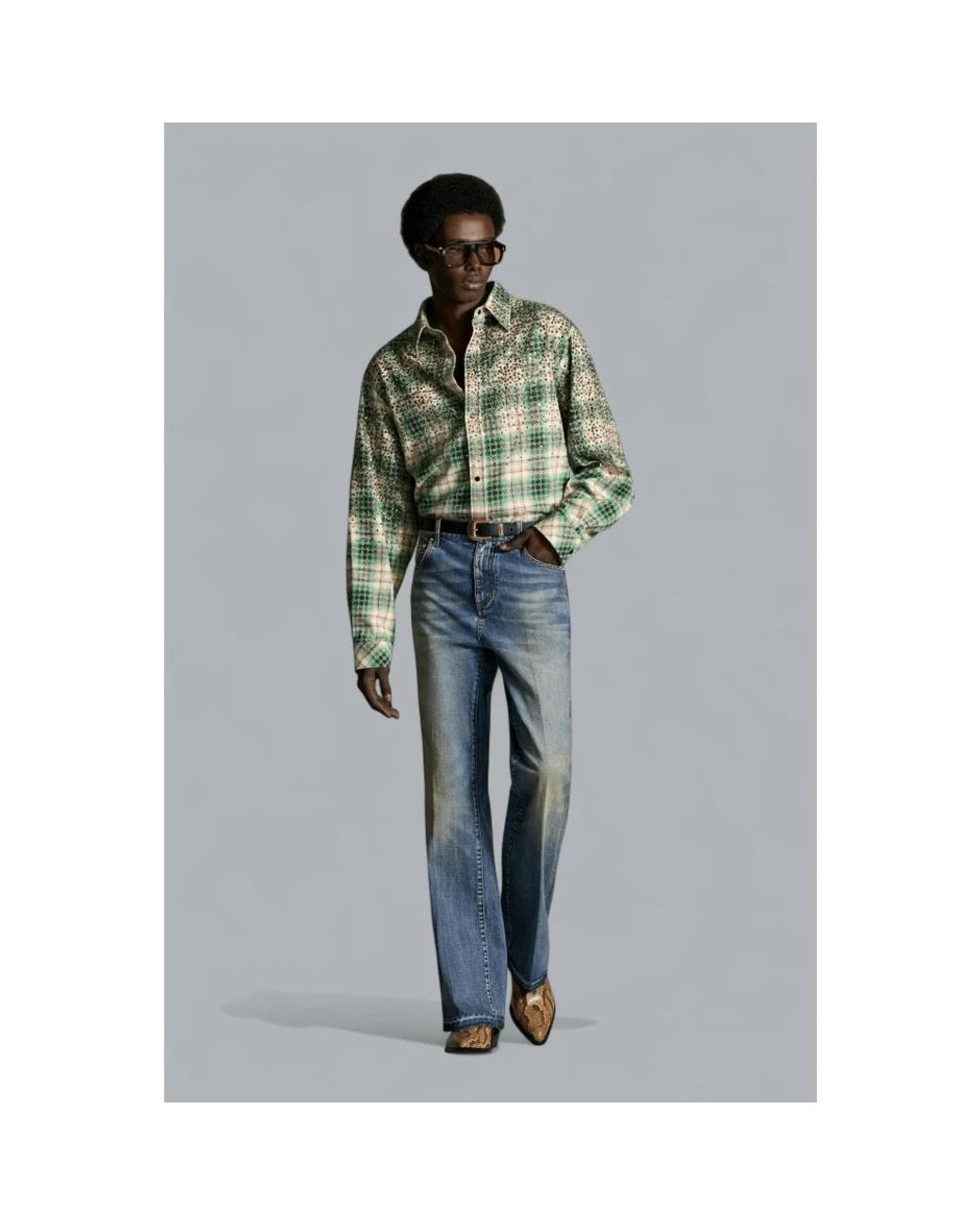 Amiri Blue Straight Fit Jeans for men