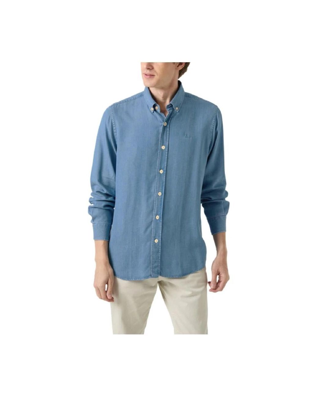 Scotta Overhemden ,Blauw ,Denim Tencel Denim Shirt in het Blue voor heren