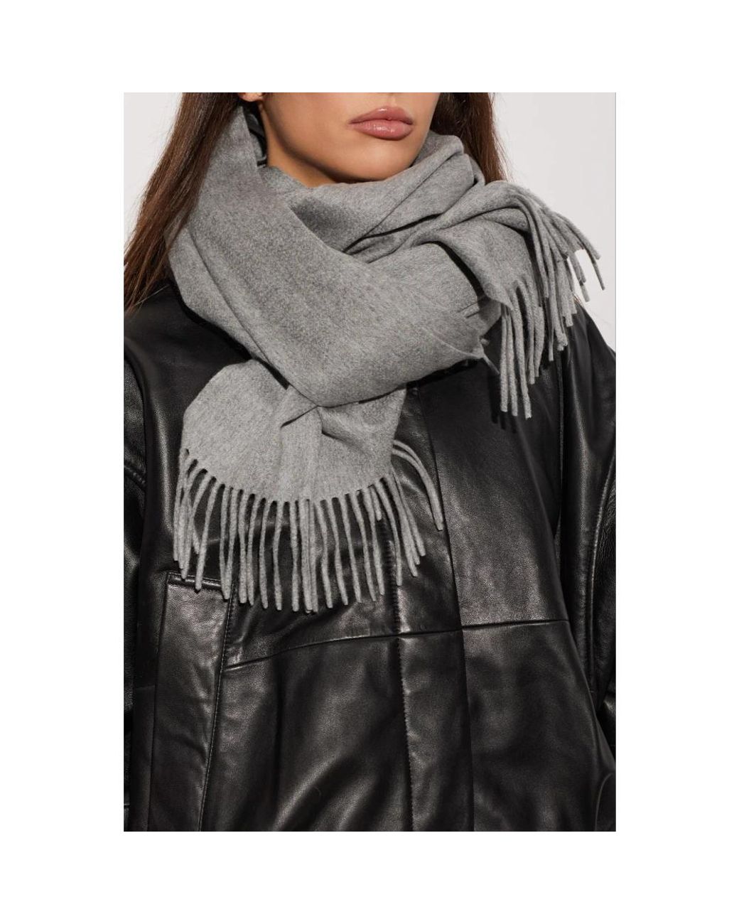 Max Mara Gray Winter Scarves