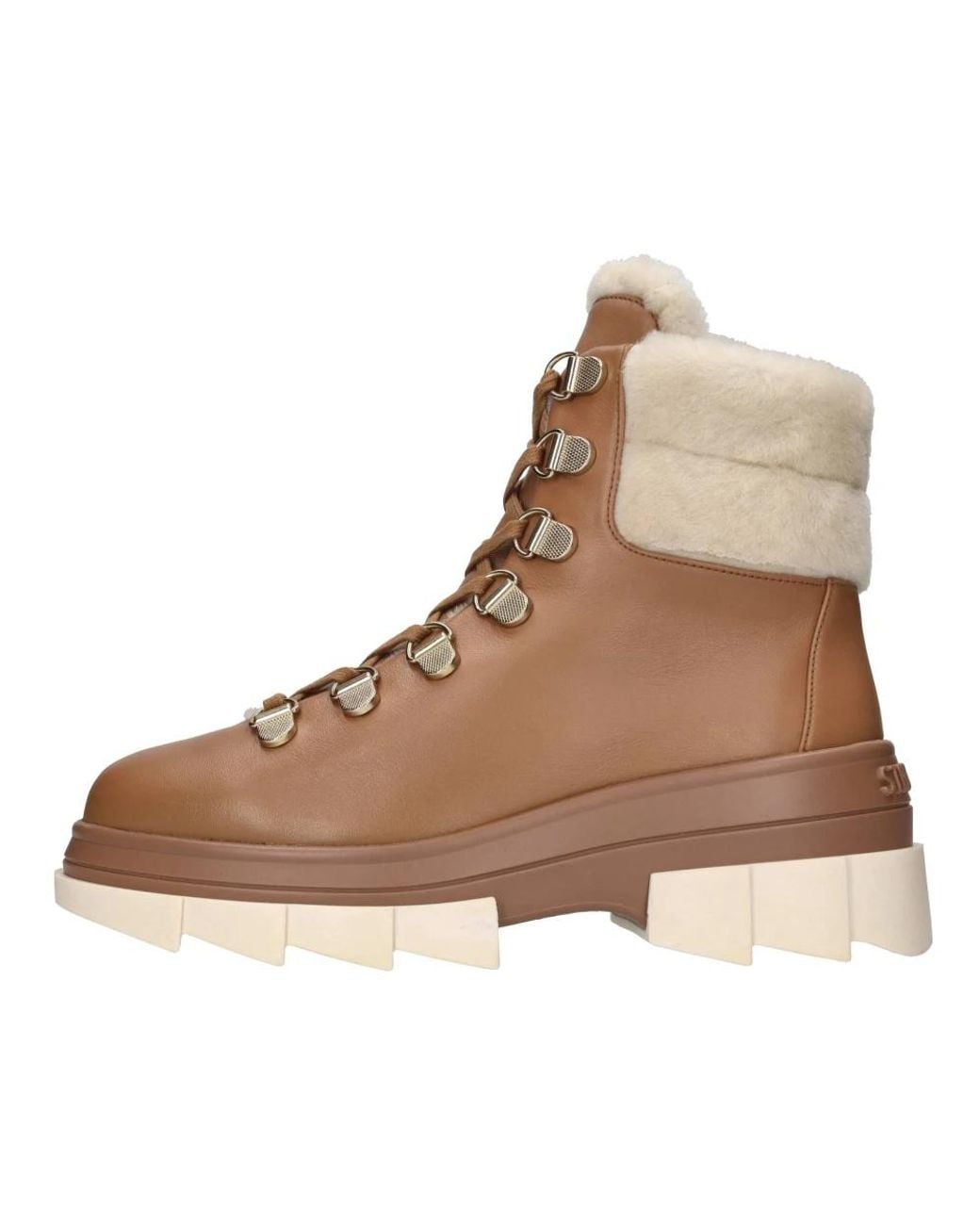 Stuart Weitzman Brown Lace-Up Boots