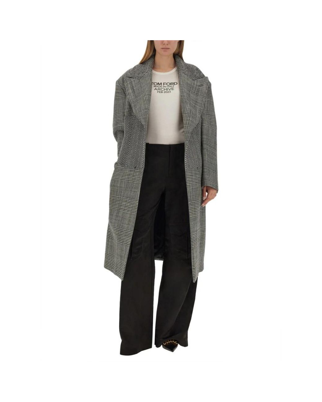 Tom Ford Gray Belted Coats