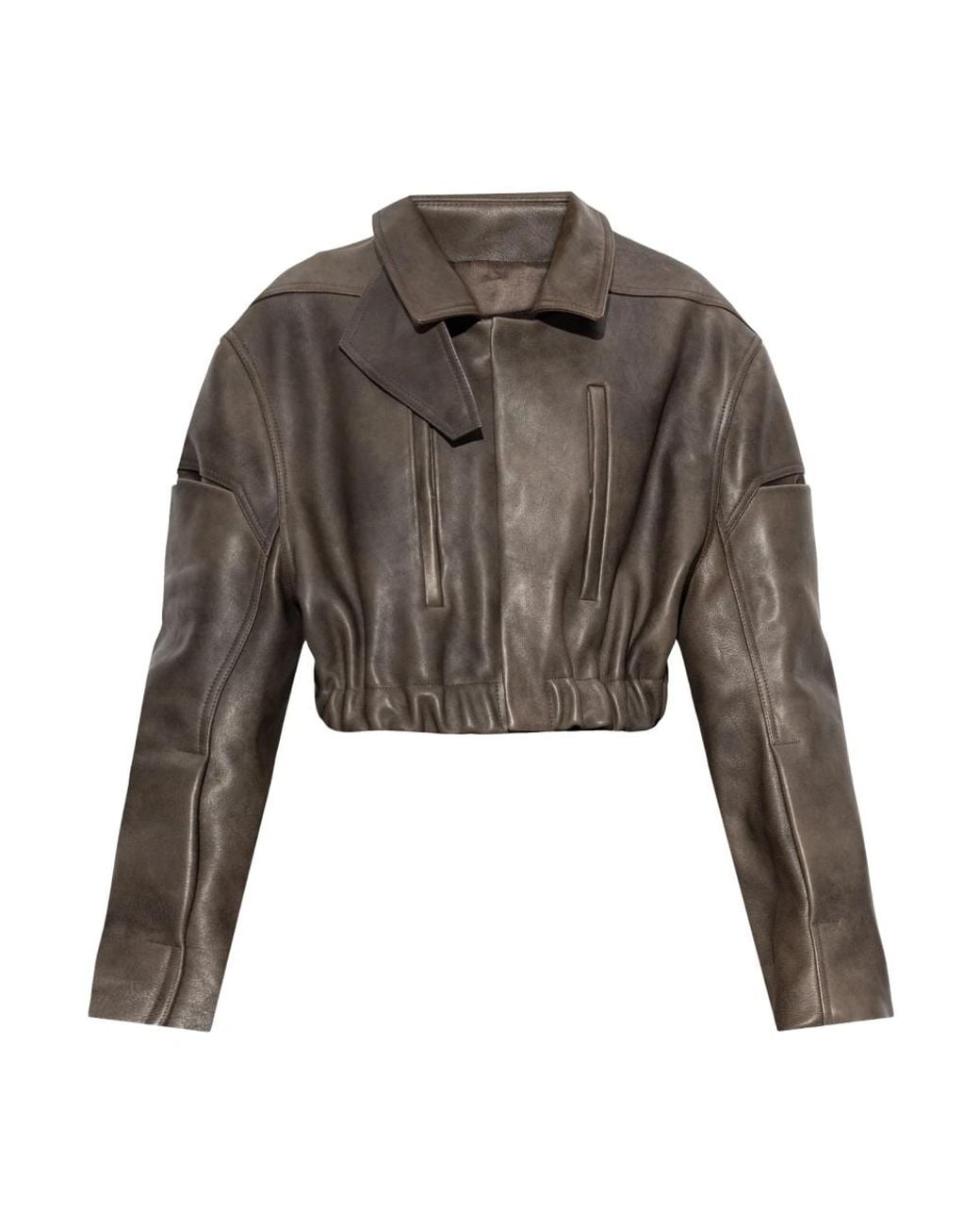 Leather Jackets di Rick Owens in Gray
