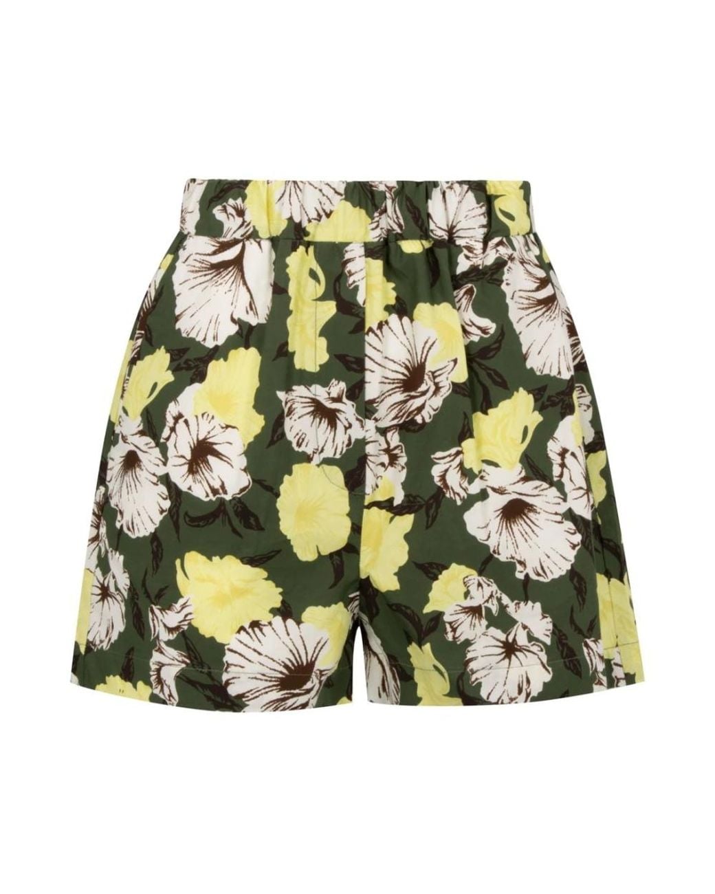 MSGM Green Short Shorts