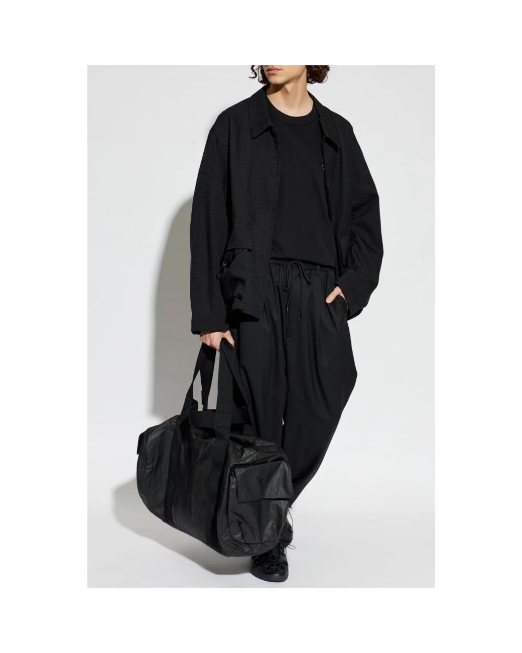 Y-3 Black Wide Trousers for men