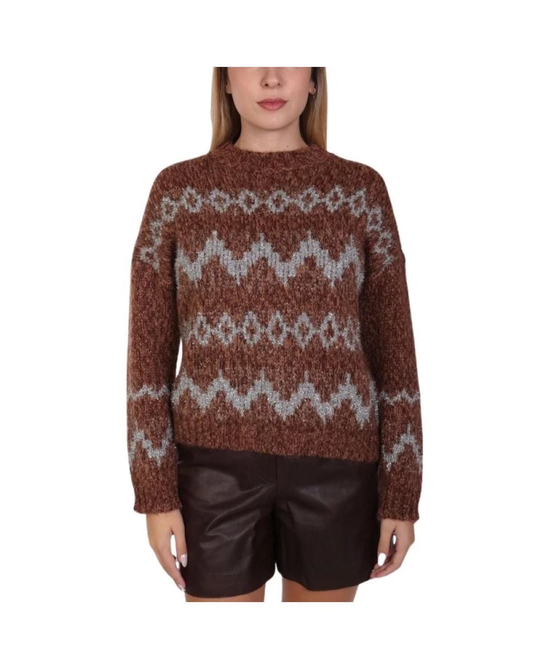 Weekend by Maxmara Brown Round-Neck Knitwear