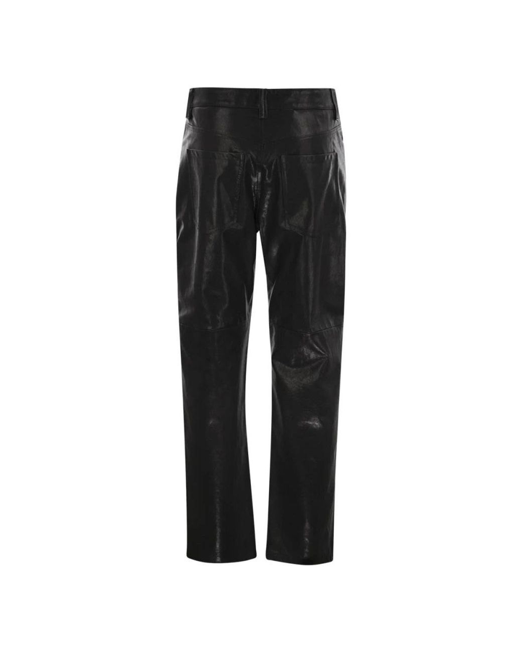 Brunello Cucinelli Black Leather Trousers