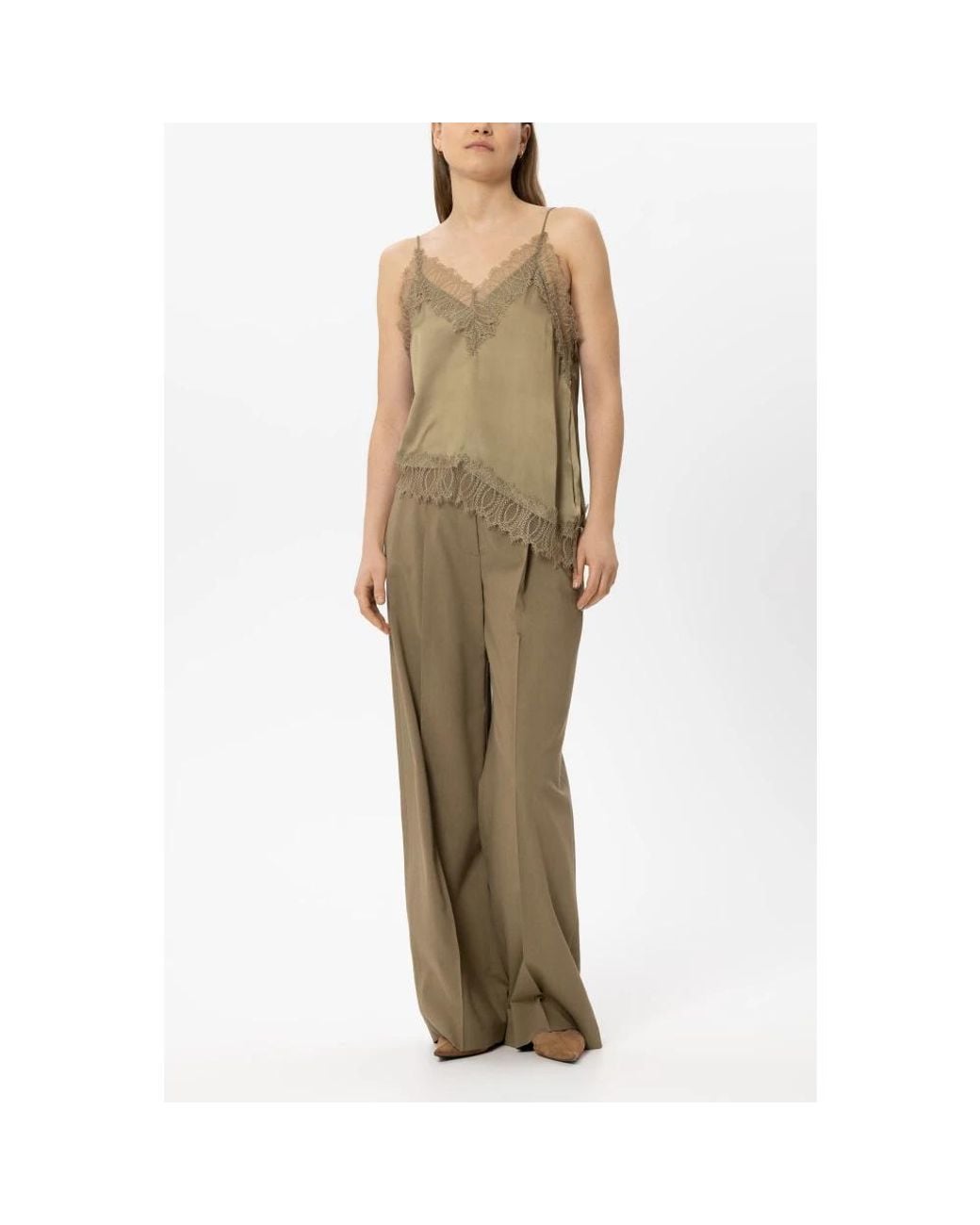 Luisa Cerano Green Sleeveless Tops