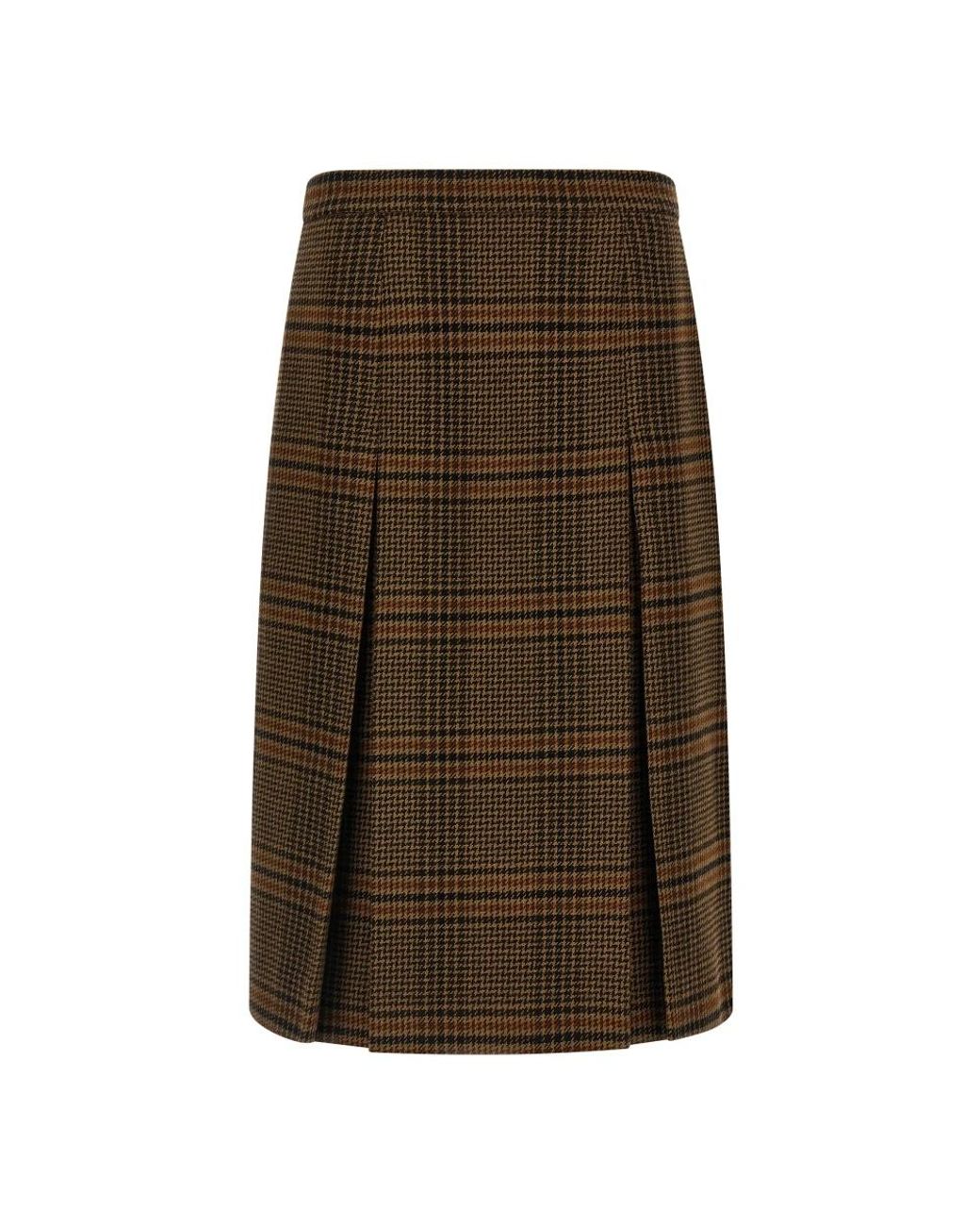 Saint Laurent Brown Midi Skirts