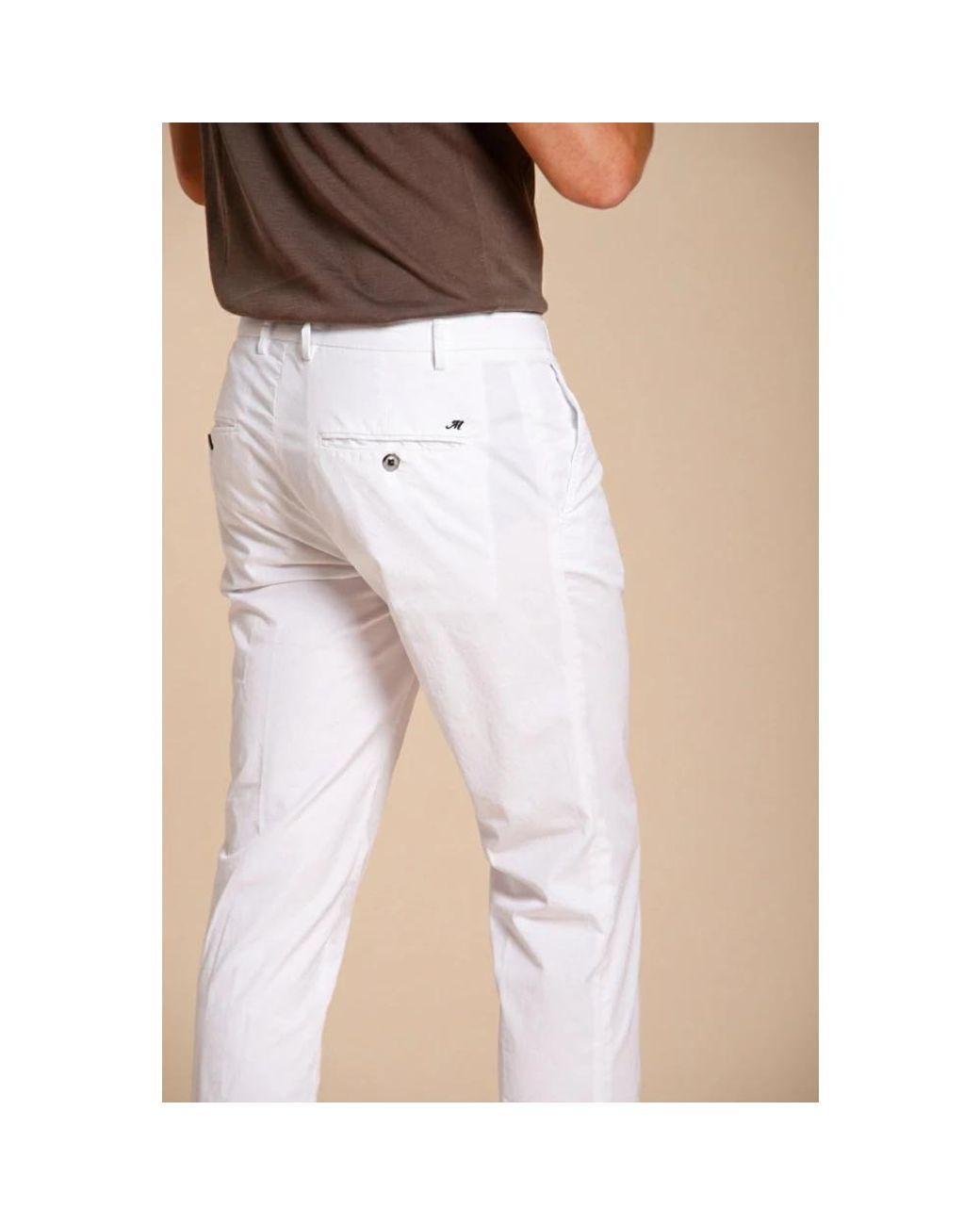 Mason's White Chinos for men
