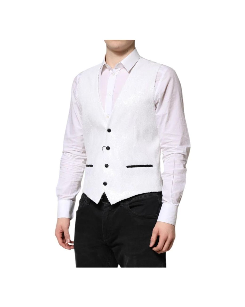 Dolce & Gabbana White Waistcoats for men