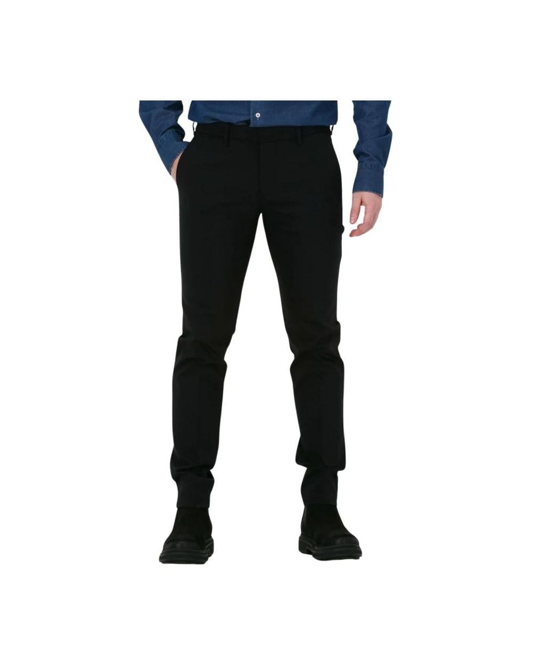 Drykorn Black Slim-Fit Trousers for men