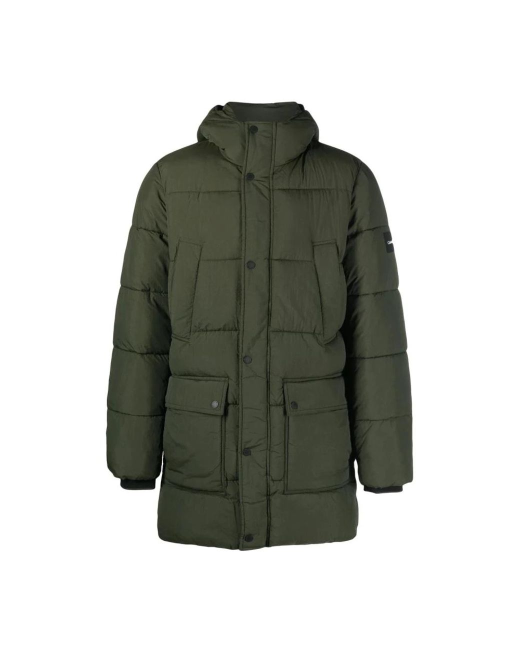 Calvin Klein Jassen ,Groen ,Nylon Groene Crinkle Puffer Jas in het Green voor heren