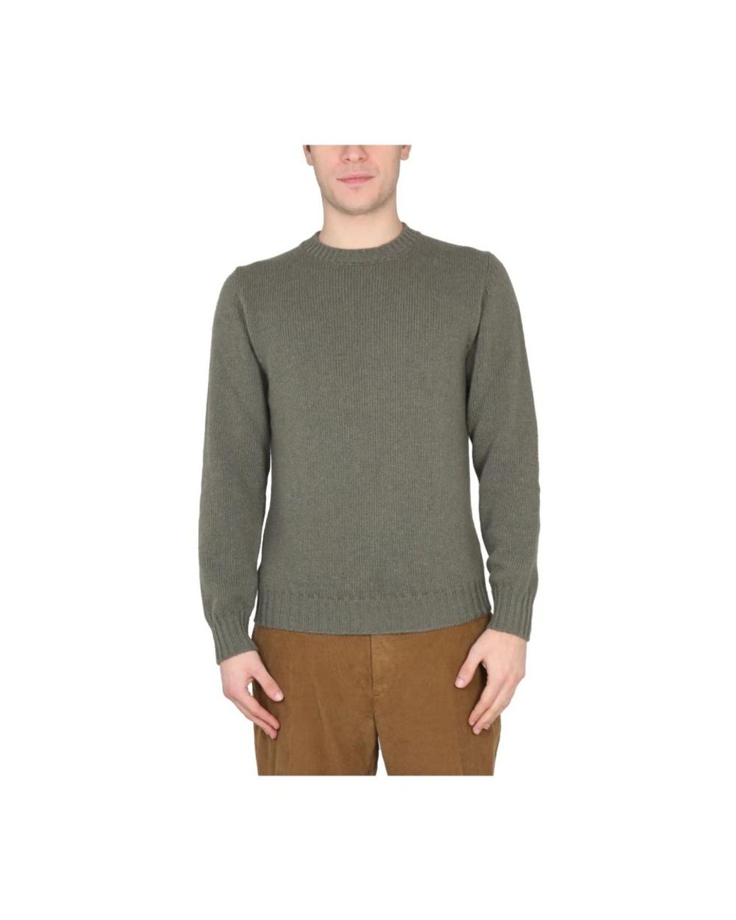 PT Torino Gray Round-Neck Knitwear for men
