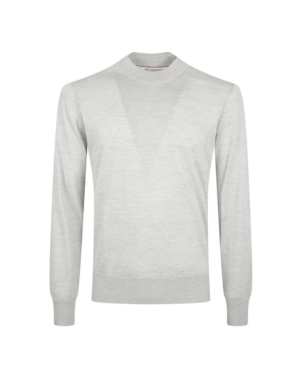 Brunello Cucinelli Rundhals-Pullover in Gray für Herren