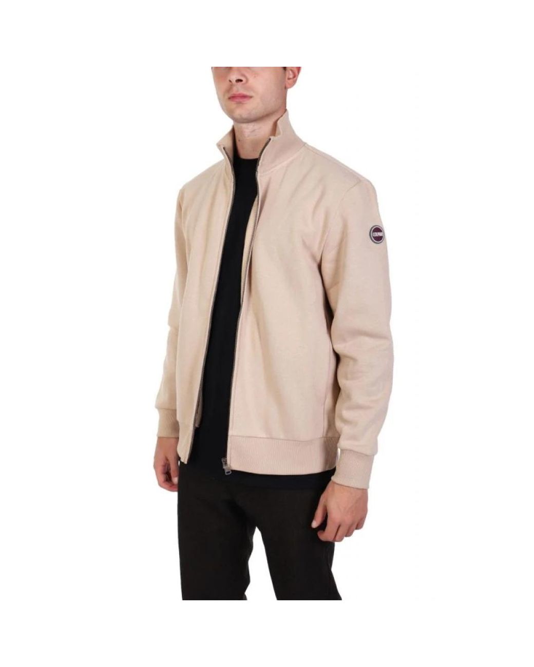 Colmar Hoodies & Sweatvesten ,Katoen Sweatshirt Met Volledige Rits En Capuchon in het Natural voor heren